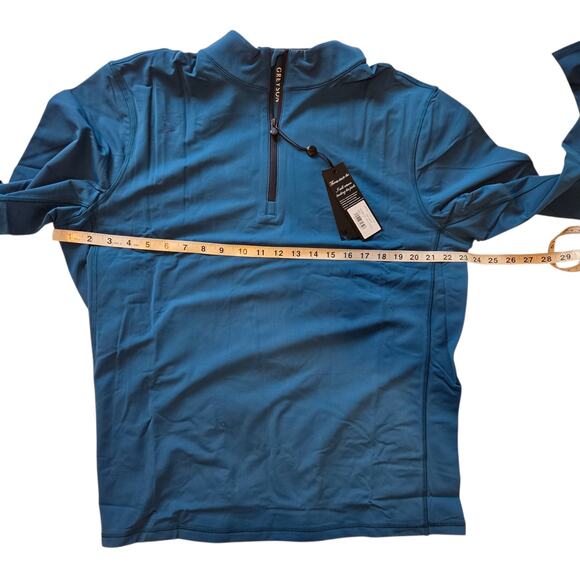 Greyson Golf Tate Quarter-zip Mockneck Shirt NWT Sea Turtle Teal Performance L - Picture 8 of 12